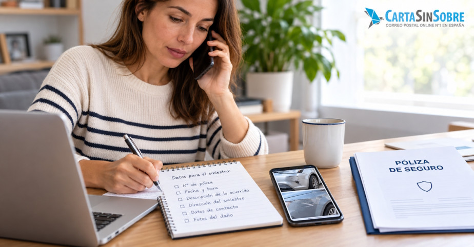 Comunicar un siniestro al seguro: quién, qué datos y cómo
